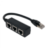 Adaptador de Red Divisor de Cable Ethernet CAT6 1-RJ45-M 3-RJ45-H