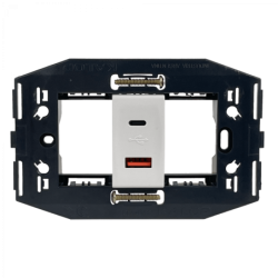 KALOP Type-C 1xUSB-C 1xUSB-A Total 3A 10W 100-240VAC Bastidor KS40493