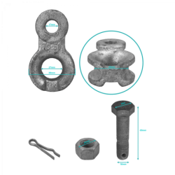 60mm-Diam 270-Grados Soporte para Preformada req/U-7l