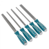 TOTAL Set limas 5-piezas Acero T12 8-pulgadas 203mm THT918516