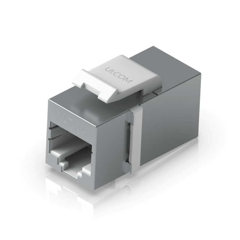 UI 1u Cat6A Blindado Copla RJ45-RJ45 FTP STP UACC-KEYSTONE-COUPLER-C6A