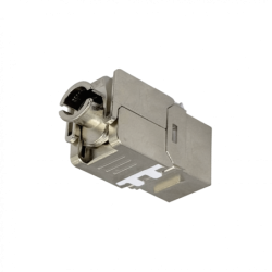 UI 1u Cat6A STP FTP Blindado Punchab Metal RJ45 UACC-KEYSTONE-JACK-C6A