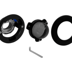 UI Negro Soporte Cielo Empotrado Burbuja Ahumada p/UVC-G5-Dome-Ultra