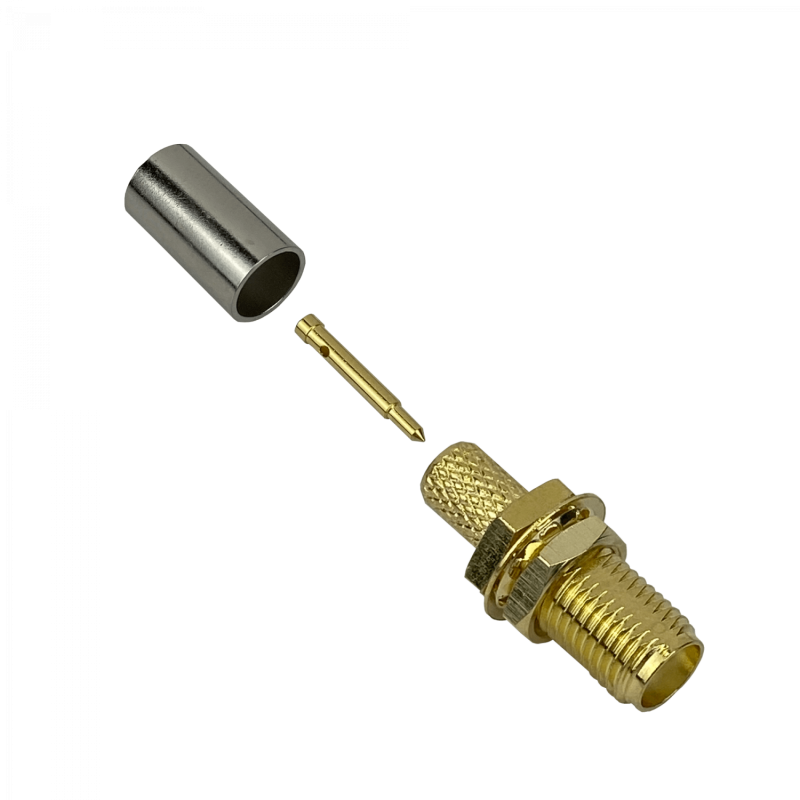 RPSMA-Hembra LMR195 RG58 Conector Crimpeable Serie-195
