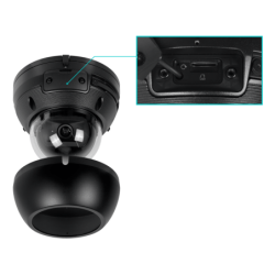 UI Dome Negro 4K V110º 1-100 IR40m IK10 Camara IP Mic/Spk req-PoE