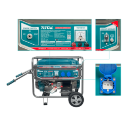 TOTAL 5000W Generador electr a gasolina Tanque-25L 220VAC TP155001