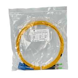 2mt SC/UPC-ST/APC MonoModo SM Duplex Jumper Cable Fibra 3.0mm 9/125um