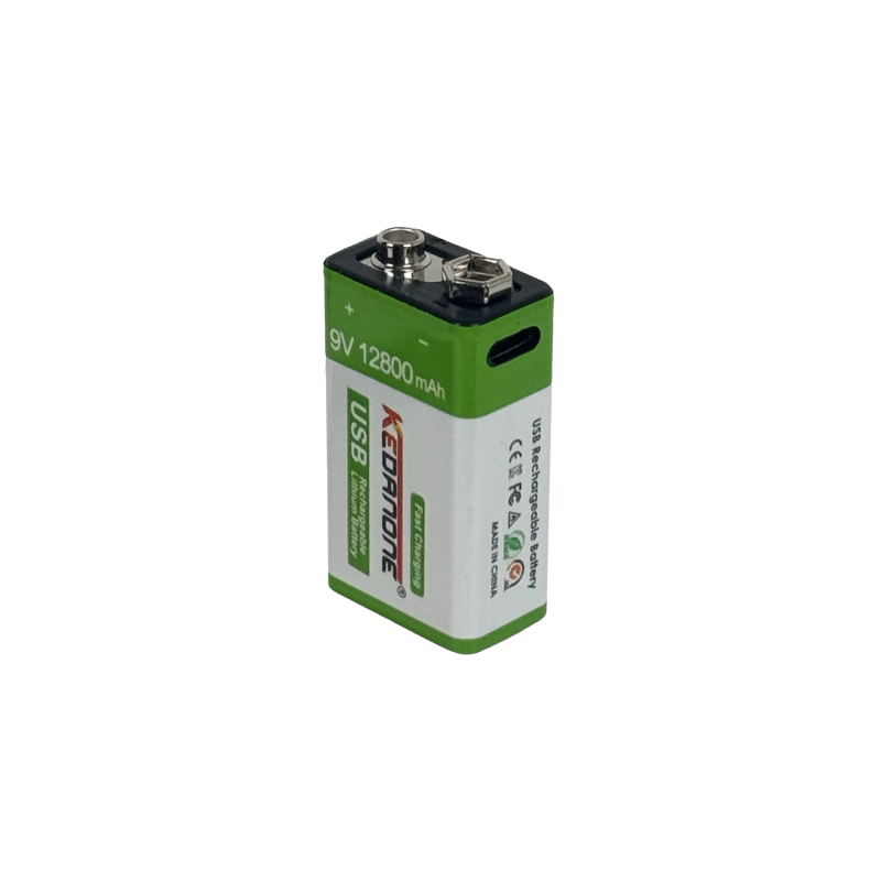 9V USB-C Recargable 12800mAH Litio Pila/Bateria