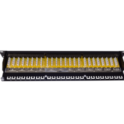 LINKMADE 24-RJ45 CAT6 FTP SFTP BLINDADO PATCHPANEL 1U Certificacion-UL