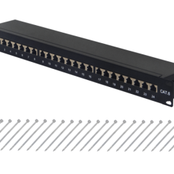 LINKMADE 24-RJ45 CAT6 FTP SFTP BLINDADO PATCHPANEL 1U Certificacion-UL