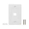 LINKMADE Blanco 1-Keystone Horizontal Faceplate 70x114mm