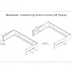 LINKMADE 2U BRACKET MURAL ABIERTO AJUSTABLE C/Bisagra