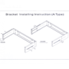 LINKMADE 2U BRACKET MURAL ABIERTO AJUSTABLE C/Bisagra