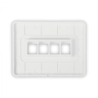 UI 1-unidad Blanco 4-Keystone Horizontal Faceplate Pintable 118x88mm