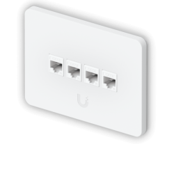 UI 1-unidad Blanco 4-Keystone Horizontal Faceplate Pintable 118x88mm