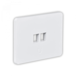UI 1-unidad Blanco 2-Keystone Horizontal Faceplate Pintable 118x88mm