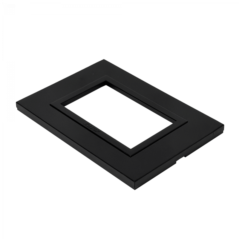 KALOP Placa Negro Zen 3-Puestos Basica Tapa 3-Modulo 128x89mm KS41511