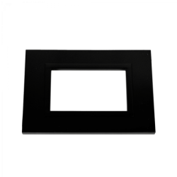 KALOP Placa Negro Zen 3-Puestos Basica Tapa 3-Modulo 128x89mm KS41511