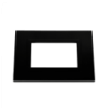 KALOP Placa Negro Zen 3-Puestos Basica Tapa 3-Modulo 128x89mm KS41511
