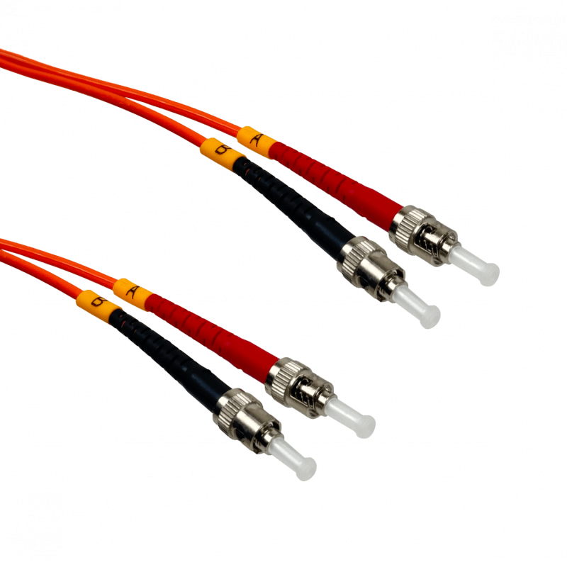 1mt ST-ST OM1 Multimodo MM Duplex Jumper Fibra 62.5/125um LSZH