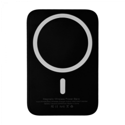 Cargador Portatil Inalambrico Negro USB-C-H 15W 2000mAh in-5Vdc 3A