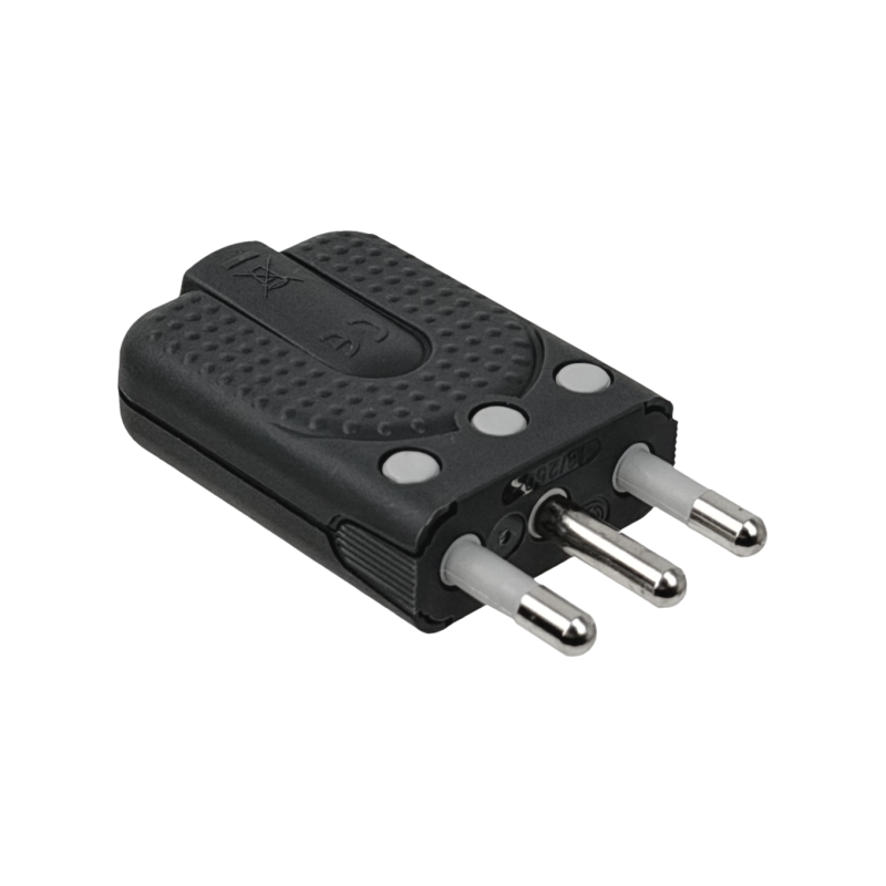BTICINO 2P+T 16A Enchufe Macho Volante 2-Posiciones S2466TGE
