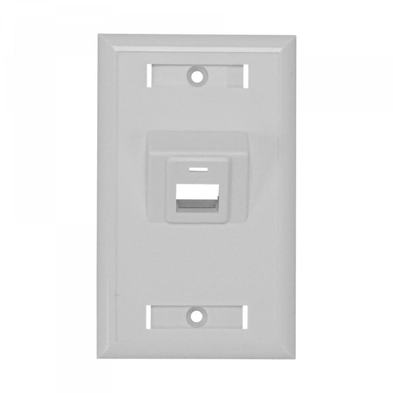 Blanco Angular 1X Faceplate 70x114mm Placa 1-Keystone