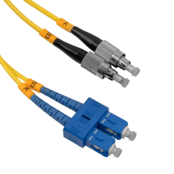 1mt SC-FC MonoModo SM Duplex Jumper Cable Fibra 3.0mm 9/125um