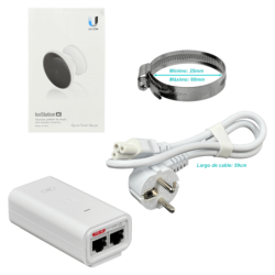 UBIQUITI 450mbps 1-1000 IsoStation 5GHz 14dBi 45x45º Cambiable c/PoE24