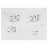 LINKMADE Desarmado 6U 45CM-Fondo Pared Muro Rack