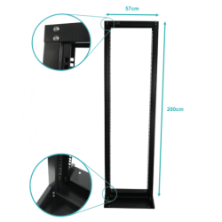 LINKMADE 42U 2M BASTIDOR SIMPLE NEGRO REQ/M6-4KIT