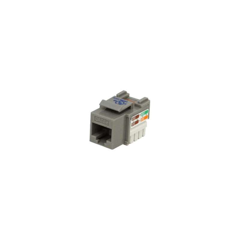 LINKMADE Gris Cat5E U/UTP Punchable Keystone Conector Hembra RJ45