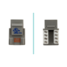 LINKMADE Gris Cat5E U/UTP Punchable Keystone Conector Hembra RJ45