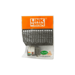 LINKMADE Gris Cat5E U/UTP Punchable Keystone Conector Hembra RJ45