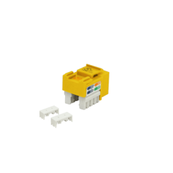 LINKMADE Amarillo Cat5E U/UTP Punchable Keystone Conector Hembra RJ45