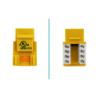 LINKMADE Amarillo Cat5E U/UTP Punchable Keystone Conector Hembra RJ45
