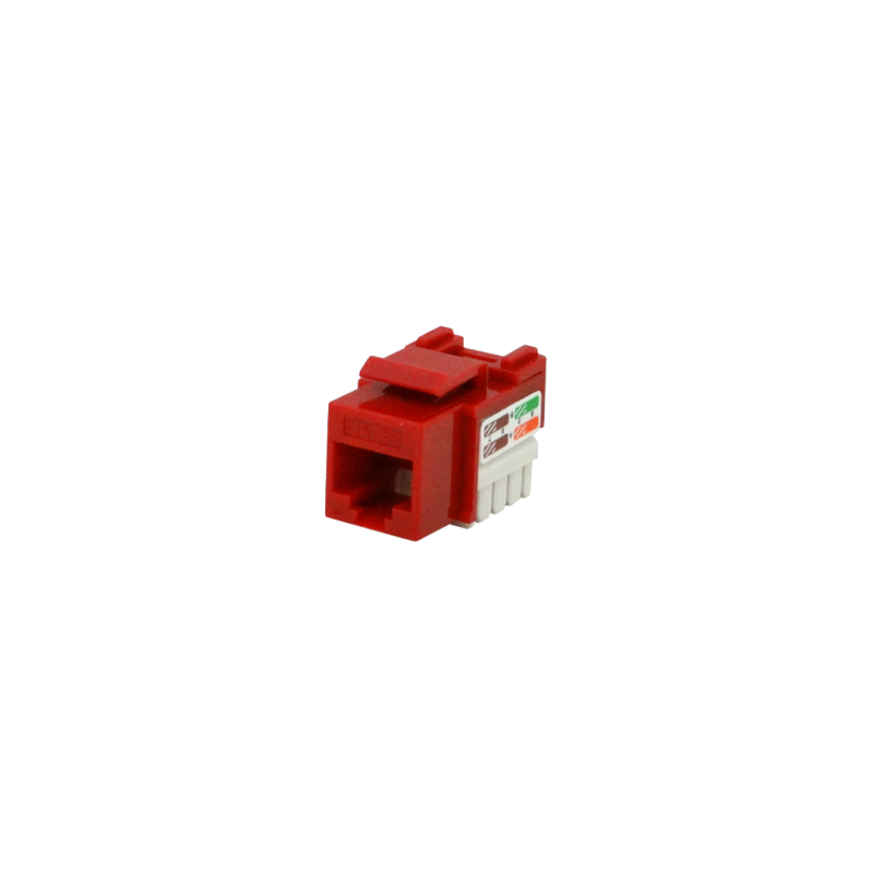 LINKMADE Rojo Cat5E U/UTP Punchable Keystone Conector Hembra RJ45