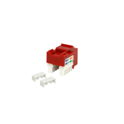 LINKMADE Rojo Cat5E U/UTP Punchable Keystone Conector Hembra RJ45