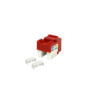 LINKMADE Rojo Cat5E U/UTP Punchable Keystone Conector Hembra RJ45