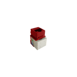 LINKMADE Rojo Cat5E U/UTP Punchable Keystone Conector Hembra RJ45
