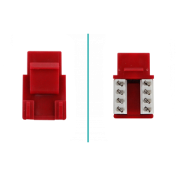 LINKMADE Rojo Cat5E U/UTP Punchable Keystone Conector Hembra RJ45