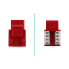 LINKMADE Rojo Cat5E U/UTP Punchable Keystone Conector Hembra RJ45