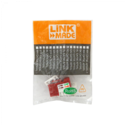 LINKMADE Rojo Cat5E U/UTP Punchable Keystone Conector Hembra RJ45