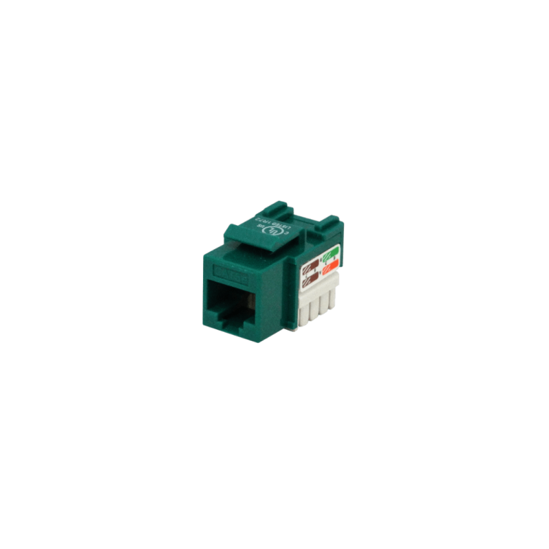 LINKMADE Verde Cat5E U/UTP Punchable Keystone Conector Hembra RJ45