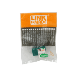 LINKMADE Verde Cat5E U/UTP Punchable Keystone Conector Hembra RJ45