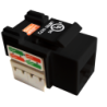 LINKMADE Negro Cat6 U/UTP Punchable Keystone Conector Hembra RJ45
