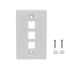 LINKMADE Blanco 3-Keystone Vertical Faceplate 70x114mm