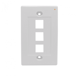 LINKMADE Blanco 3-Keystone Vertical Faceplate 70x114mm