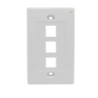 LINKMADE Blanco 3-Keystone Vertical Faceplate 70x114mm