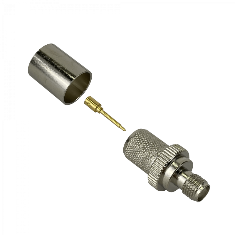 RPSMA-Hembra CA400 LMR400 Conector Crimpeable Serie-400